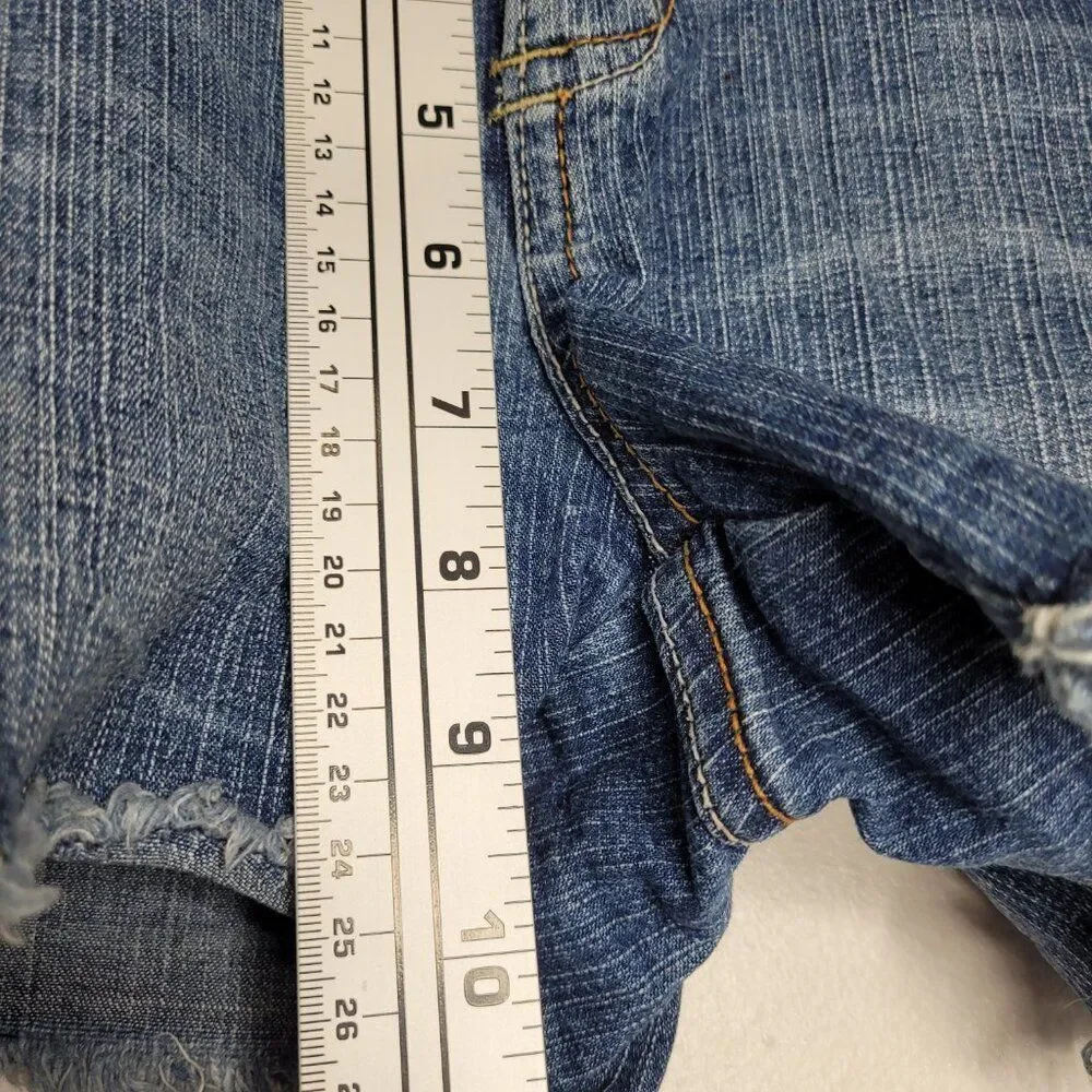 Vintage y2k So short blue shorts raw frayed hem size 11